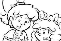 Inks for the cover of Celia Science and Anna Art