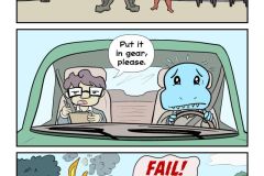 dinosaur-headed-teenage-girls-driving-color